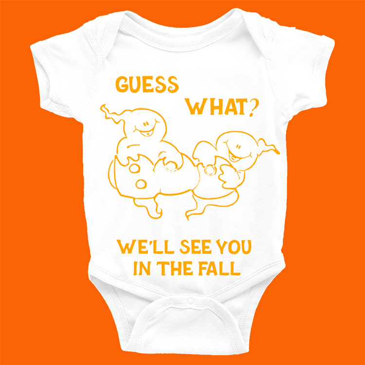 Twin Ghost Baby Announcement Onesie | Fun Ways to Announce Twins -