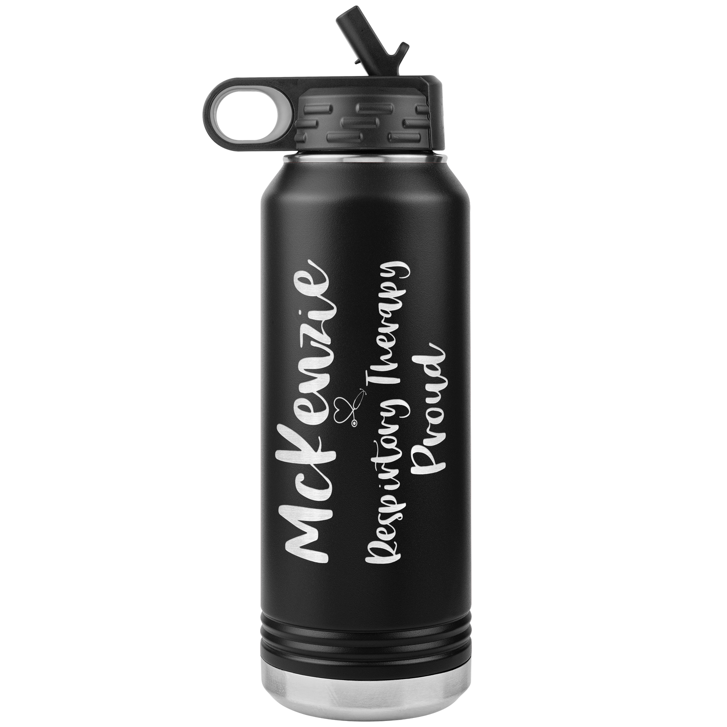 Respiratory Care Week Gifts | Personalized 32 oz Respiratory Therapy Proud Water Bottle-Tumblers-TD Gift Solutions.com