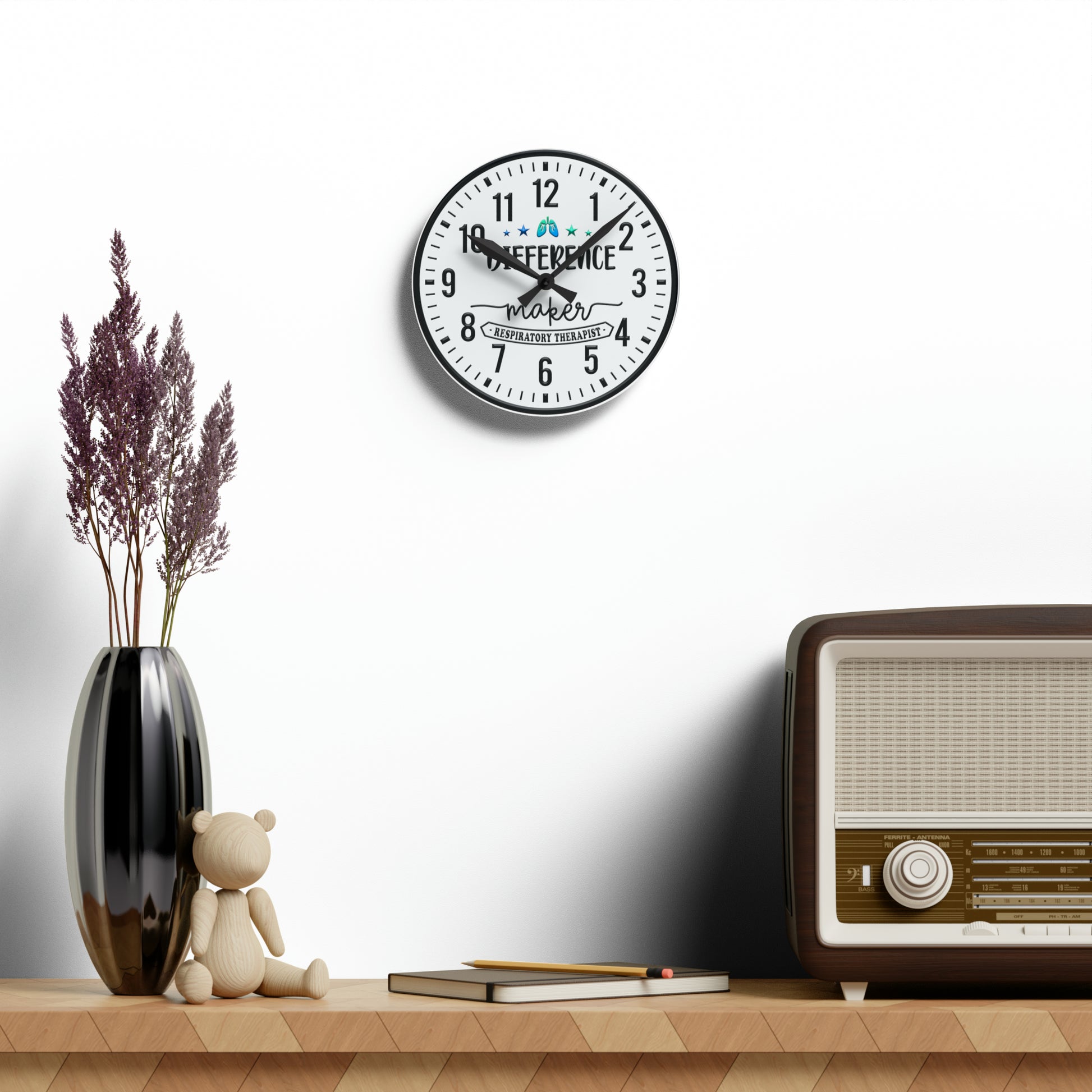 Respiratory Therapy Acrylic Wall Clock-TD Gift Solutions.com