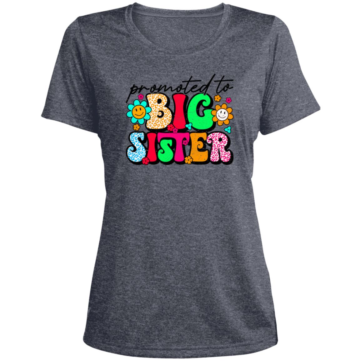 Promoted To Big Sister Short Sleeve Heather T-Shirt-TD Gift Solutions.com