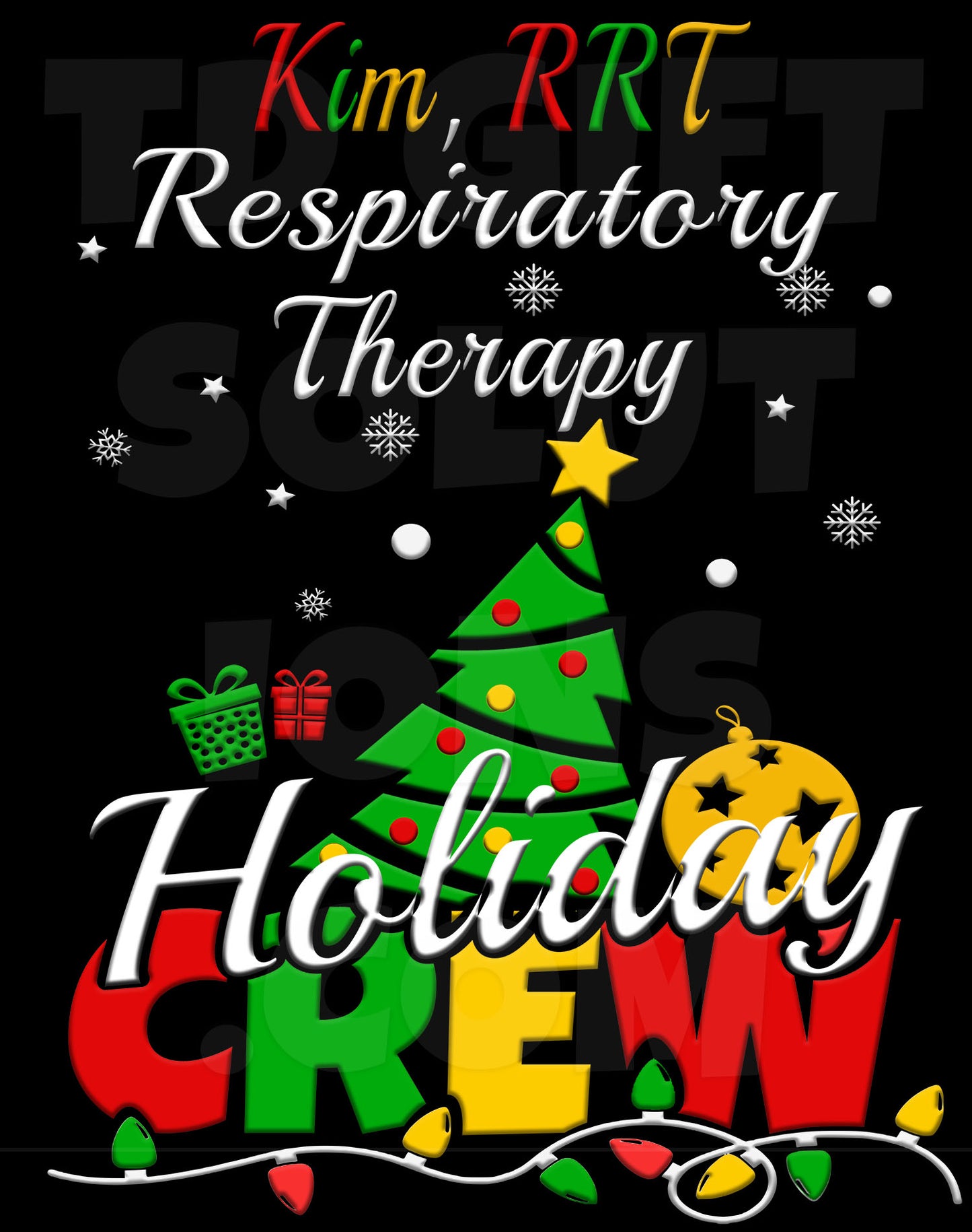 Personalized Respiratory Therapy Holiday Crew Shirts-TD Gift Solutions.com