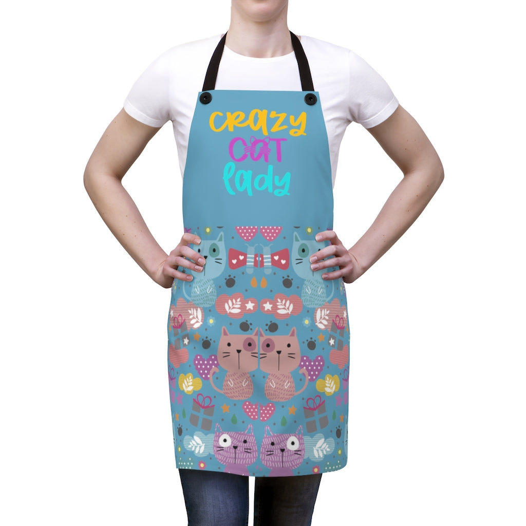 Aprons For Women | Crazy Cat Lady Apron-Aprons-TD Gift Solutions.com