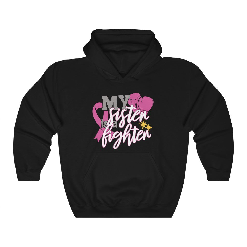 Cool Hoodies | My Sister's A Fighter Breast Cancer Women's Hoodie-Hoodie-TD Gift Solutions.com