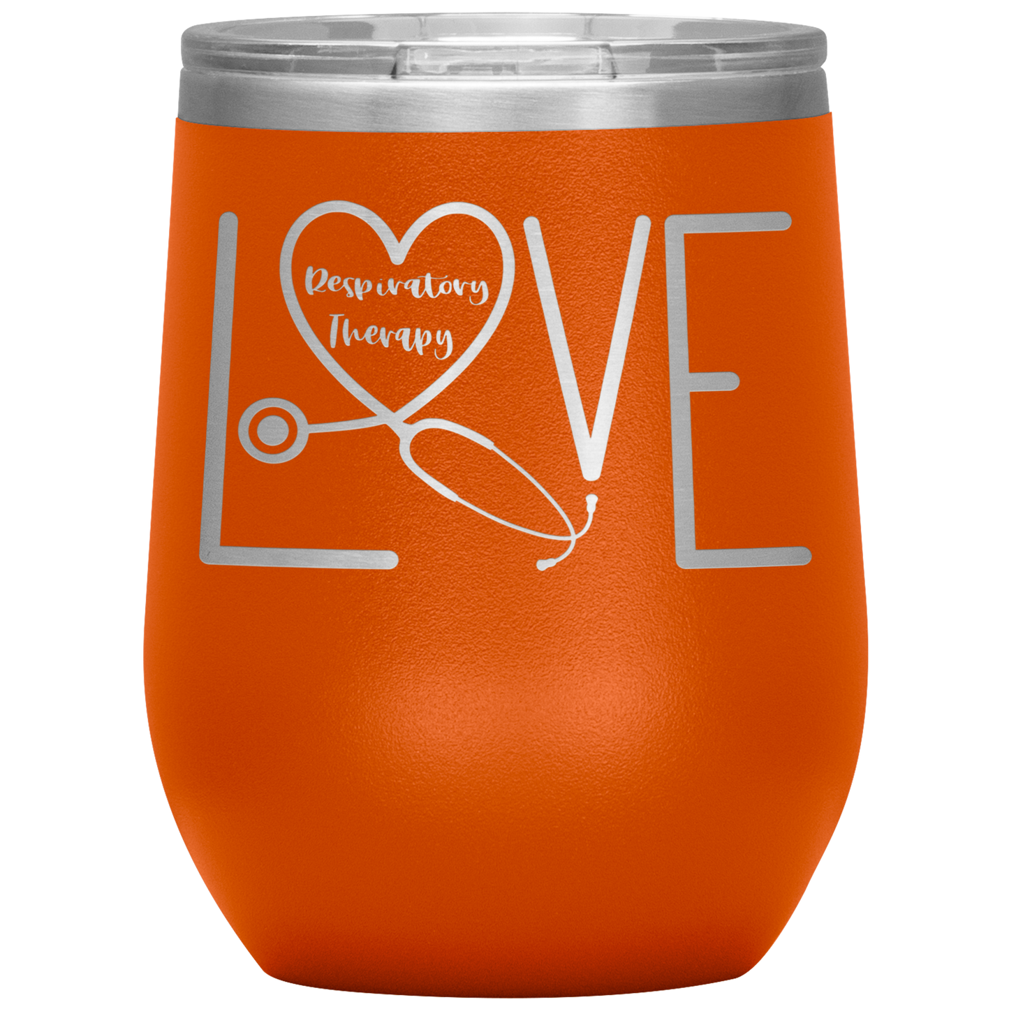 RT Swagger | Respiratory Therapy Love 12 oz Wine Tumbler-Wine Tumbler-TD Gift Solutions.com