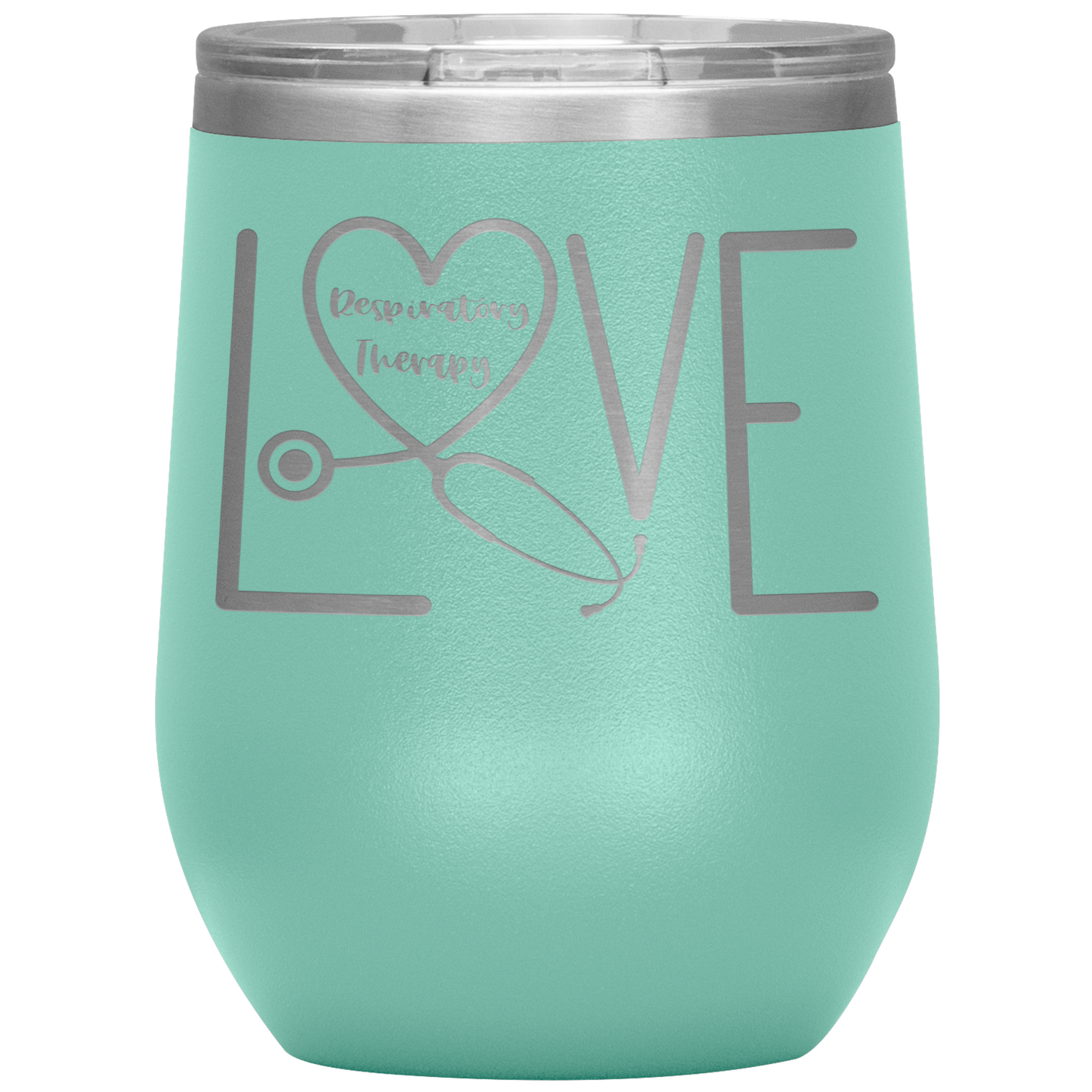 RT Swagger | Respiratory Therapy Love 12 oz Wine Tumbler-Wine Tumbler-TD Gift Solutions.com