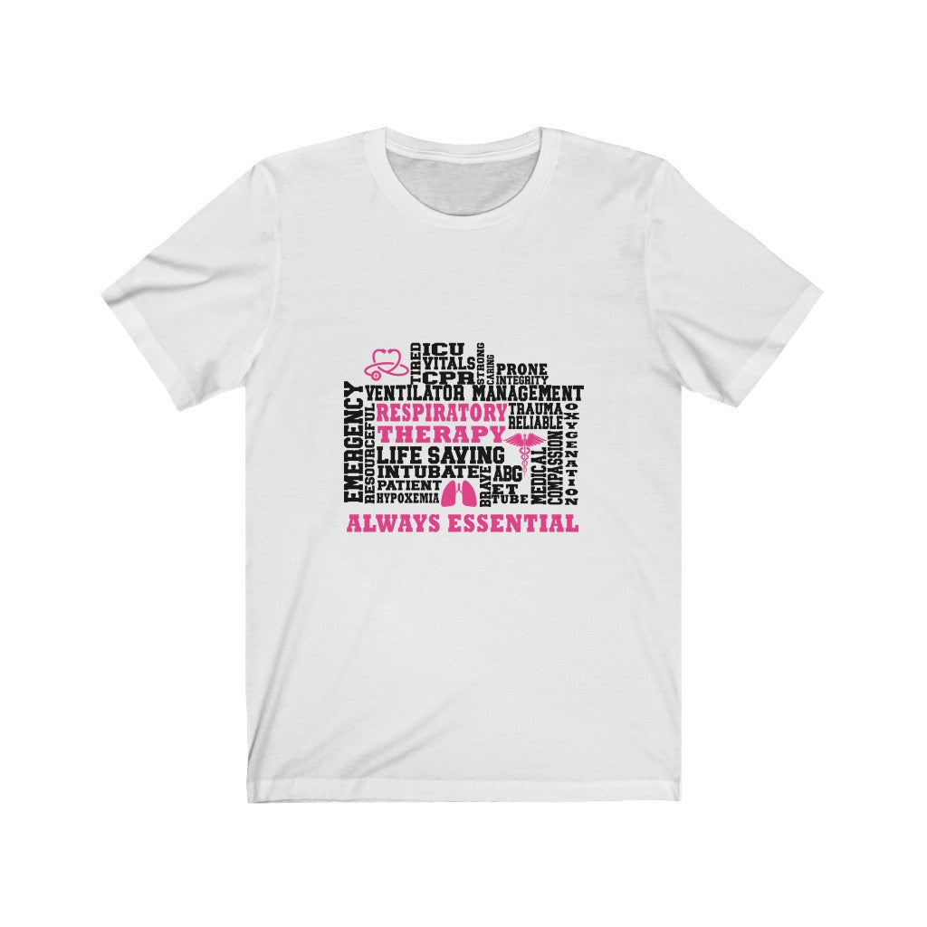Bella & Canvas Pink Respiratory Therapy Always Essential T-Shirt-T-Shirt-TD Gift Solutions.com