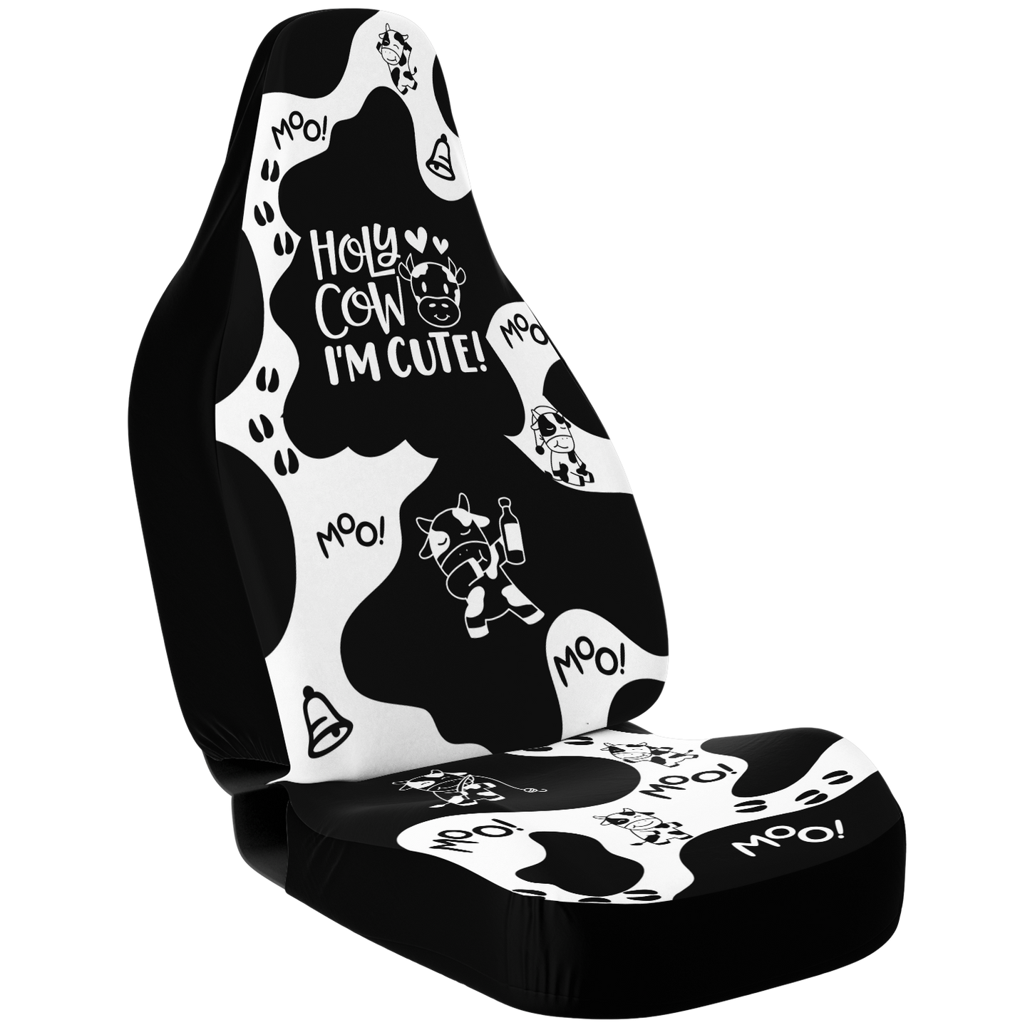 Car Accessories | Holy Cow I'm Cute Cow Print Car Seat Covers-TD Gift Solutions.com