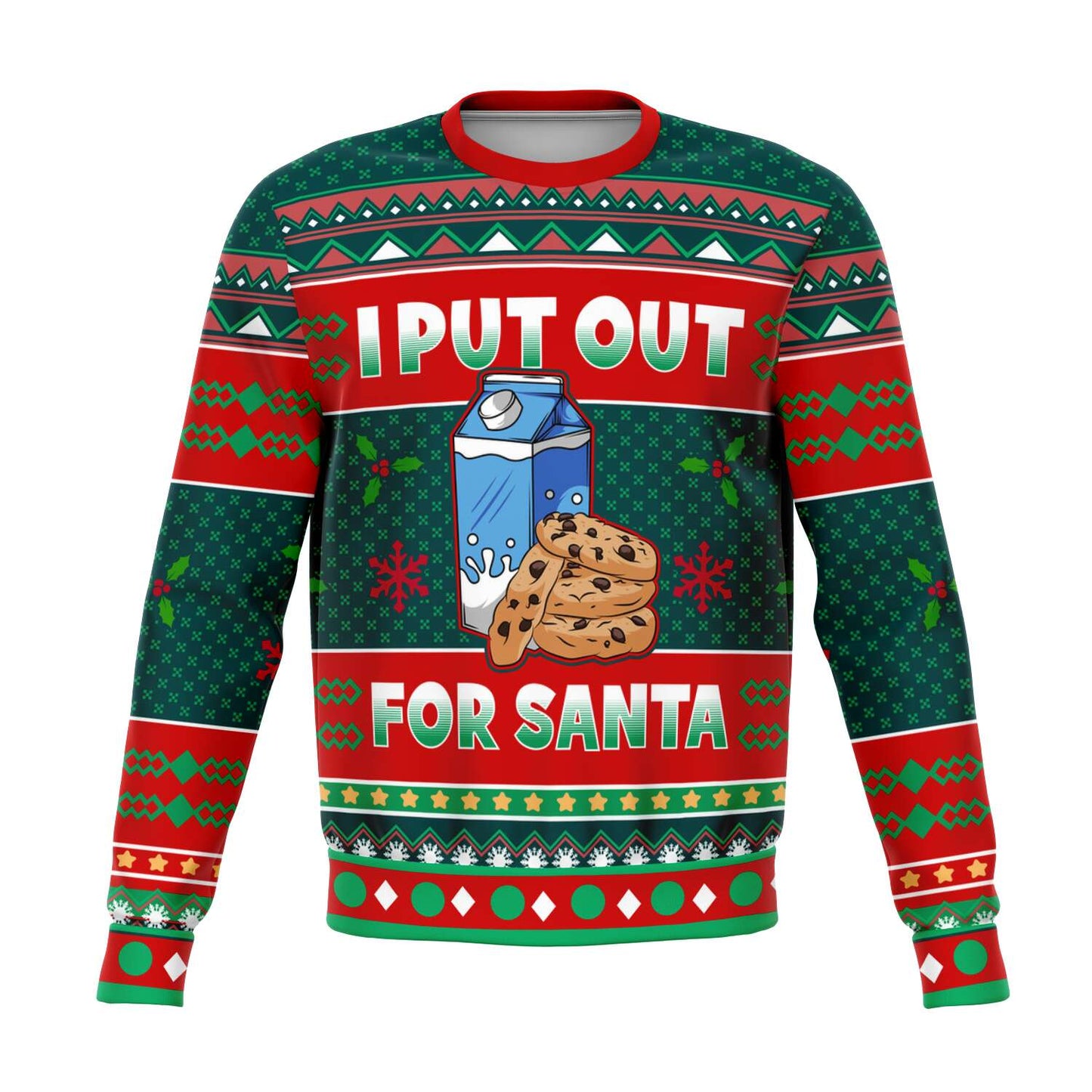 Ugly Christmas Sweatshirt | I Put Out For Santa Ugly Christmas Sweatshirt-TD Gift Solutions.com