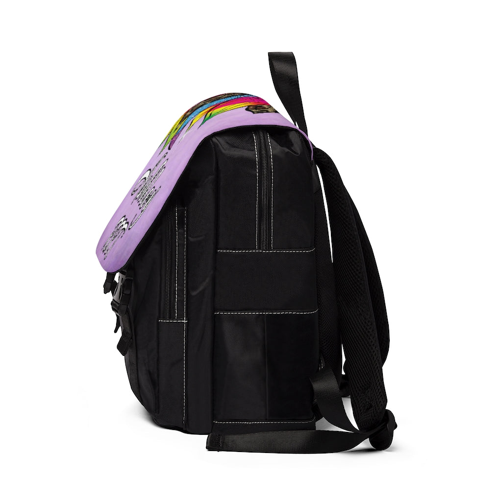 Respiratory Care Week Gifts | Personalized Purple and Black Casual Shoulder Backpack-TD Gift Solutions.com