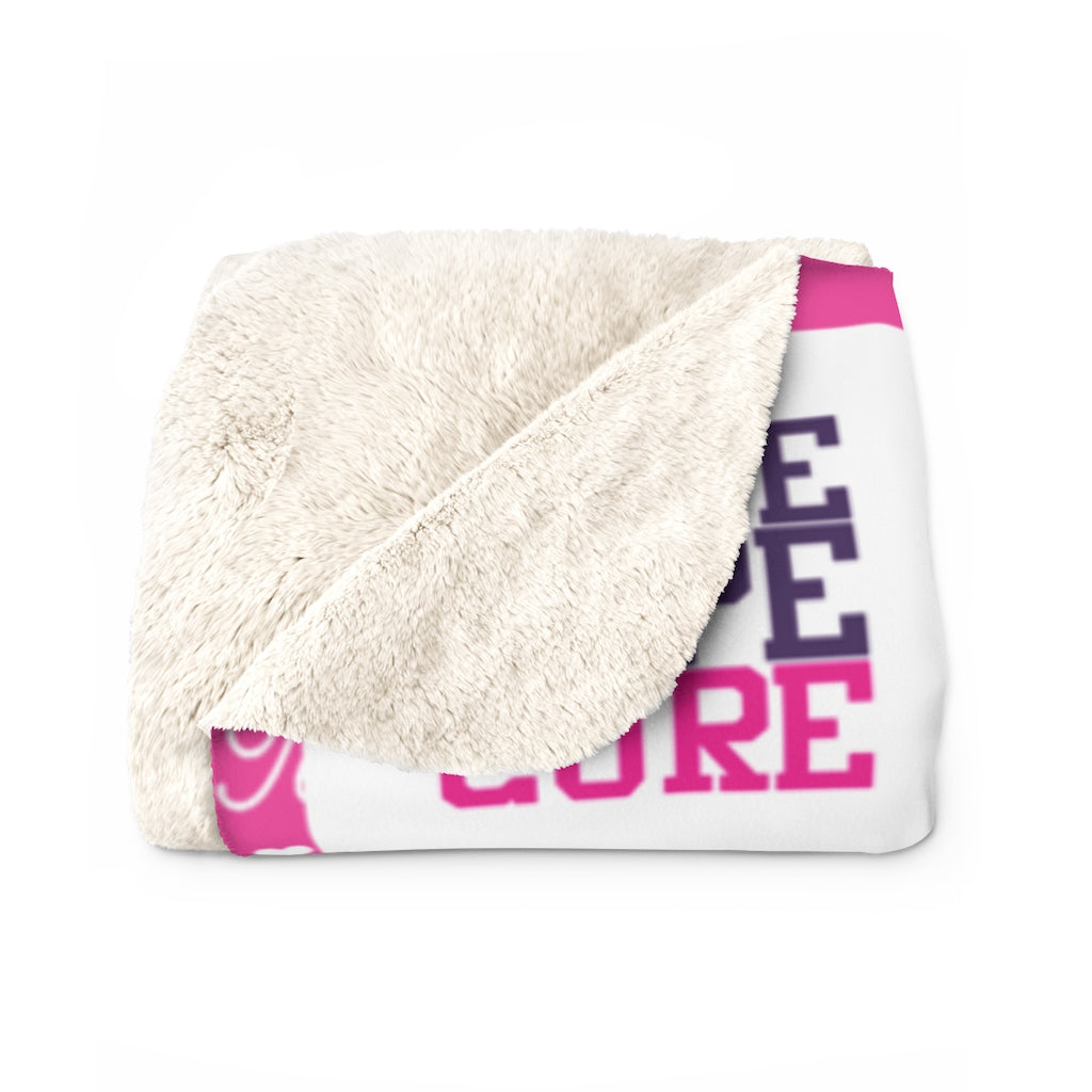 Sherpa Blanket | Brave And Strong Breast Cancer Awareness-Throw Blankets-TD Gift Solutions.com