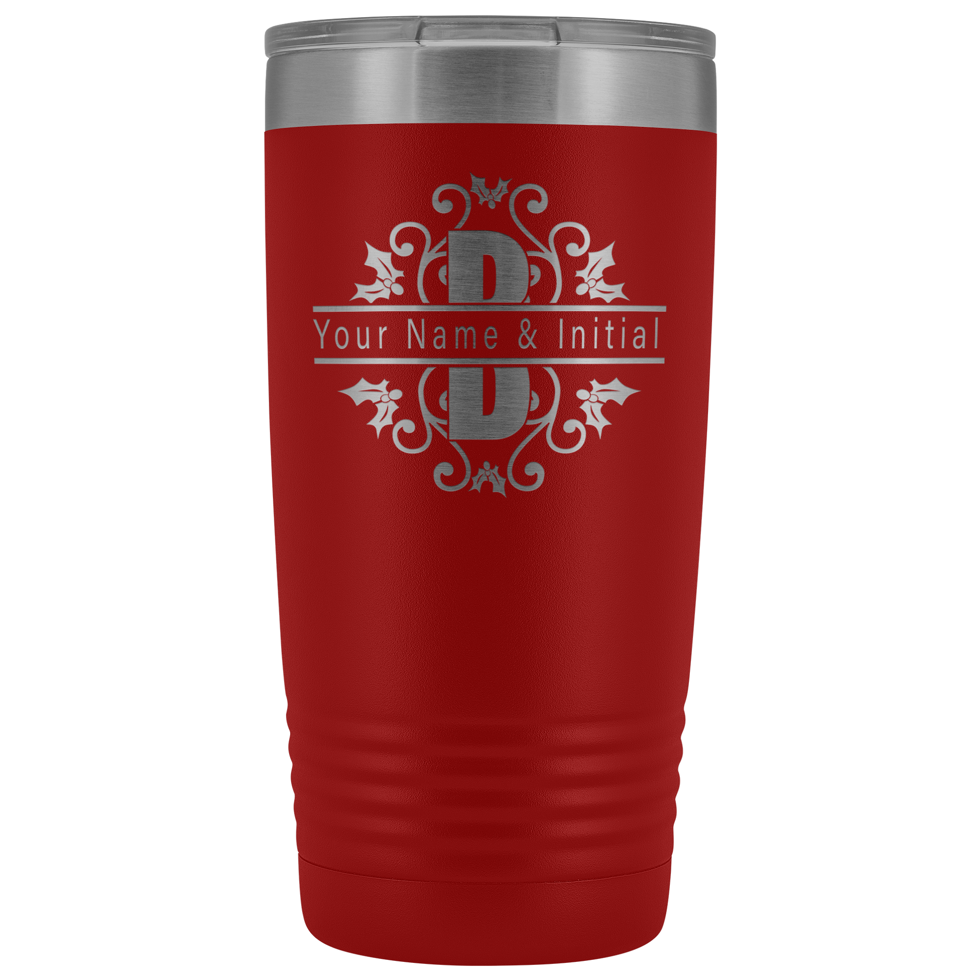 Tumbler Cups | 20oz Personalized Split Monogram Tumbler Cup-Tumblers-TD Gift Solutions.com