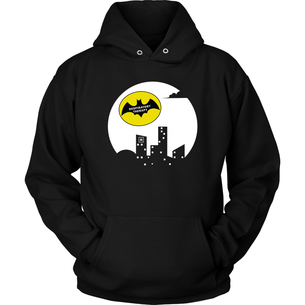 Respiratory Therapist Gifts | RT Bat Signal Unisex Hoodie-TD Gift Solutions.com
