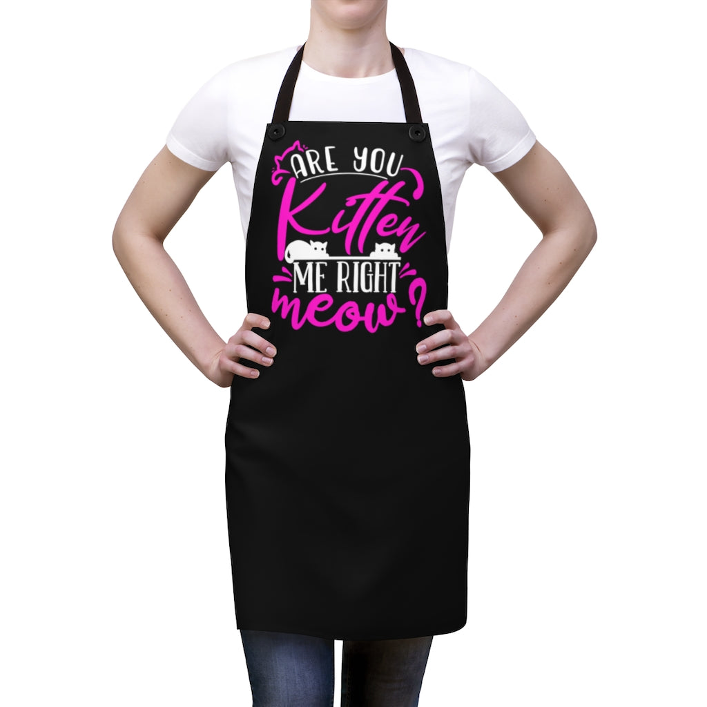 Funny Aprons | Cat Lovers Are You Kitten Me Right Meow Apron-Accessories-TD Gift Solutions.com