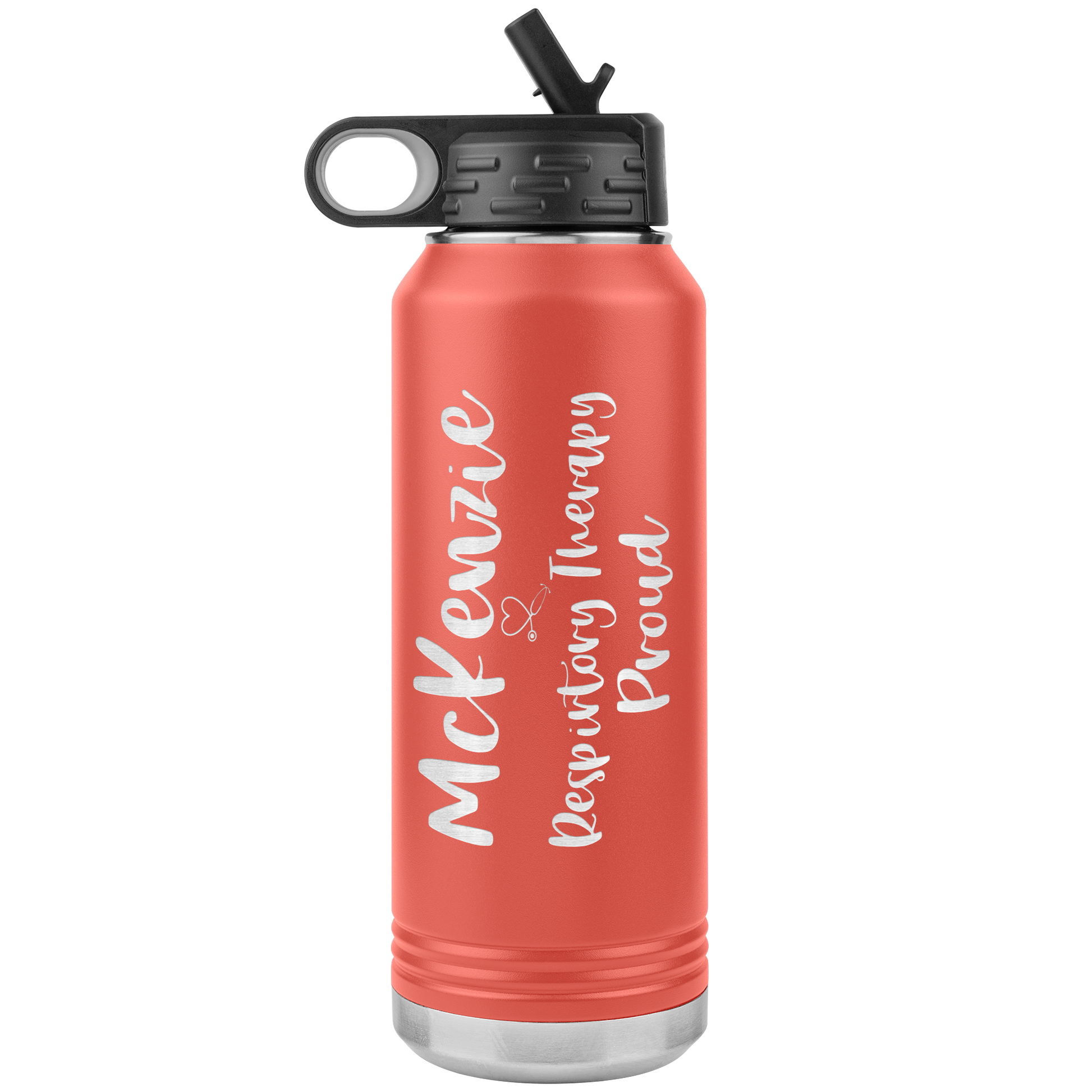 Respiratory Care Week Gifts | Personalized 32 oz Respiratory Therapy Proud Water Bottle-Tumblers-TD Gift Solutions.com