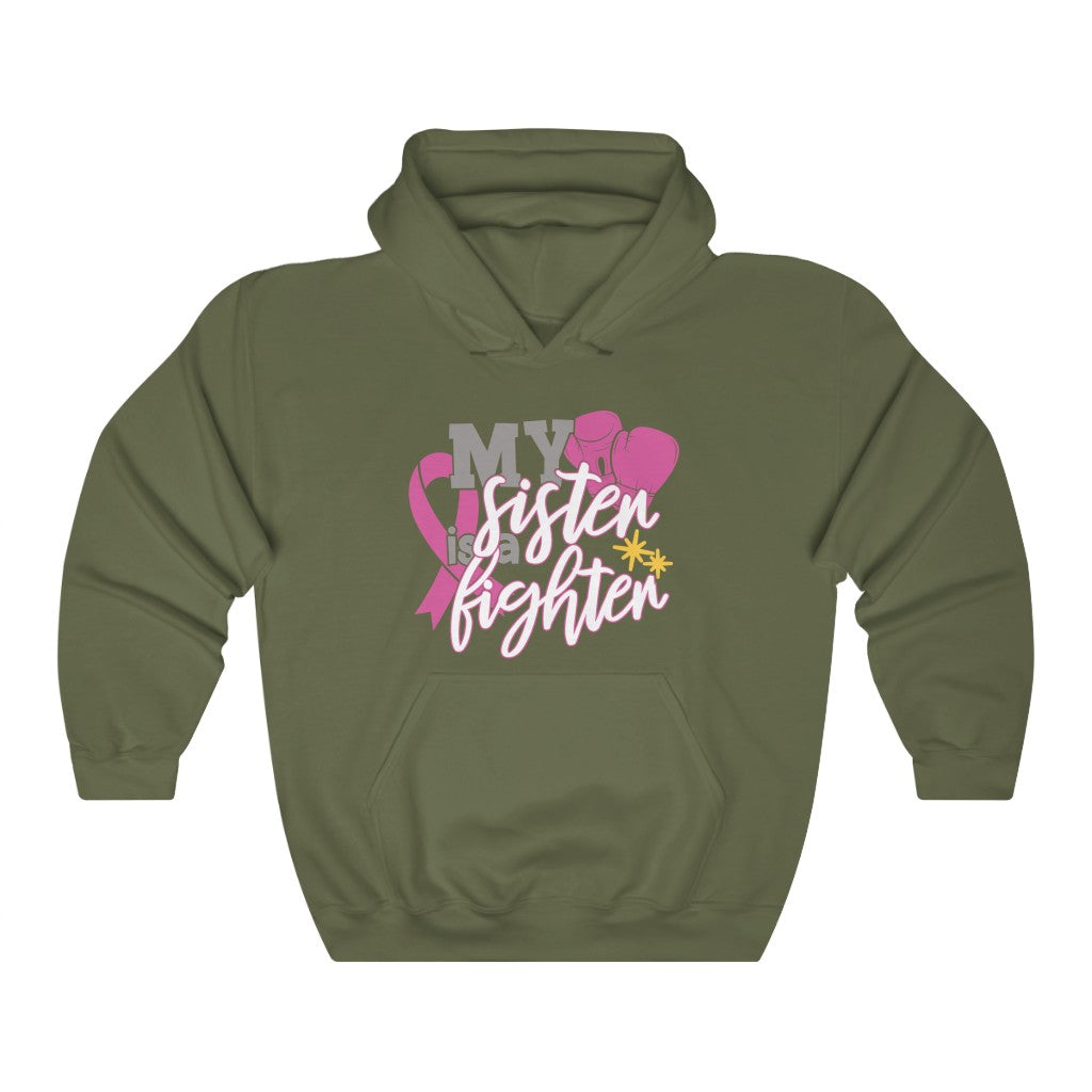 Cool Hoodies | My Sister's A Fighter Breast Cancer Women's Hoodie-Hoodie-TD Gift Solutions.com