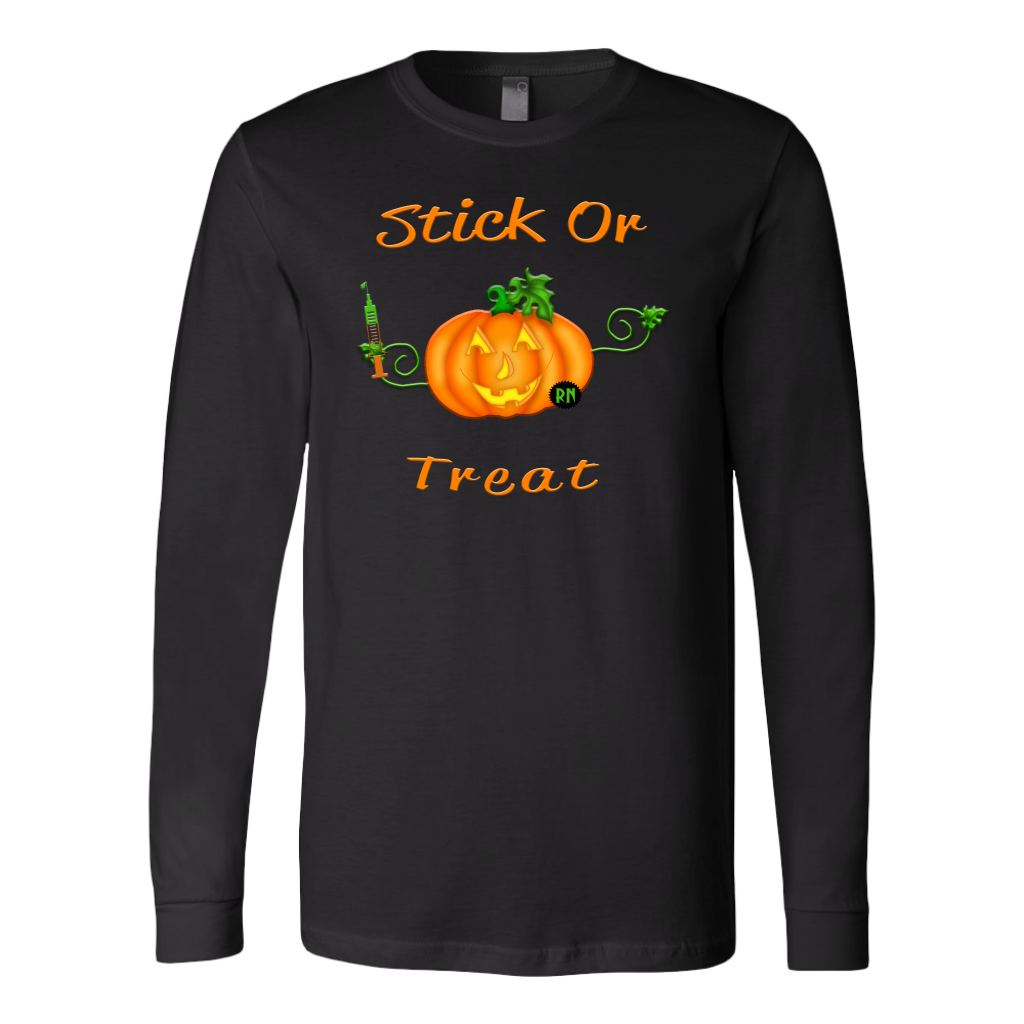 Pumpkin T Shirt | Funny Nurse Halloween Long Sleeve Tee-T-shirt-TD Gift Solutions.com