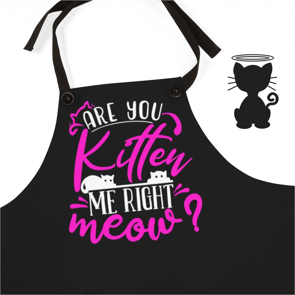 Funny Aprons | Cat Lovers Are You Kitten Me Right Meow Apron-Accessories-TD Gift Solutions.com