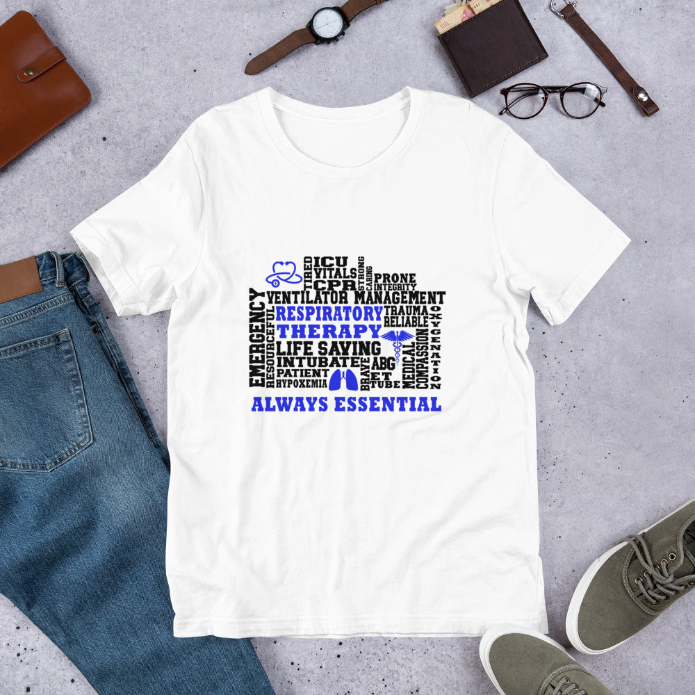 Health Care Worker | Blue Respiratory Therapy Always Essential T-Shirt-T-Shirt-TD Gift Solutions.com