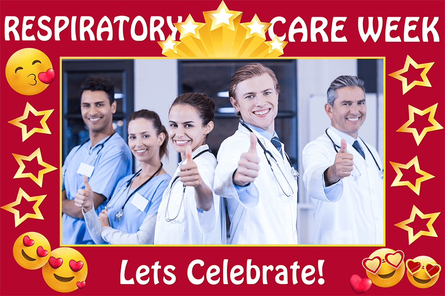 New Respiratory Therapist | Let's Celebrate Respiratory Care Week Photo Prop Frame - Photo Booth Frame
