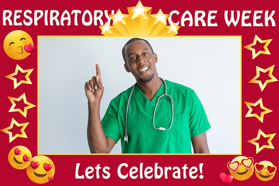 New Respiratory Therapist | Let's Celebrate Respiratory Care Week Photo Prop Frame - Photo Booth Frame