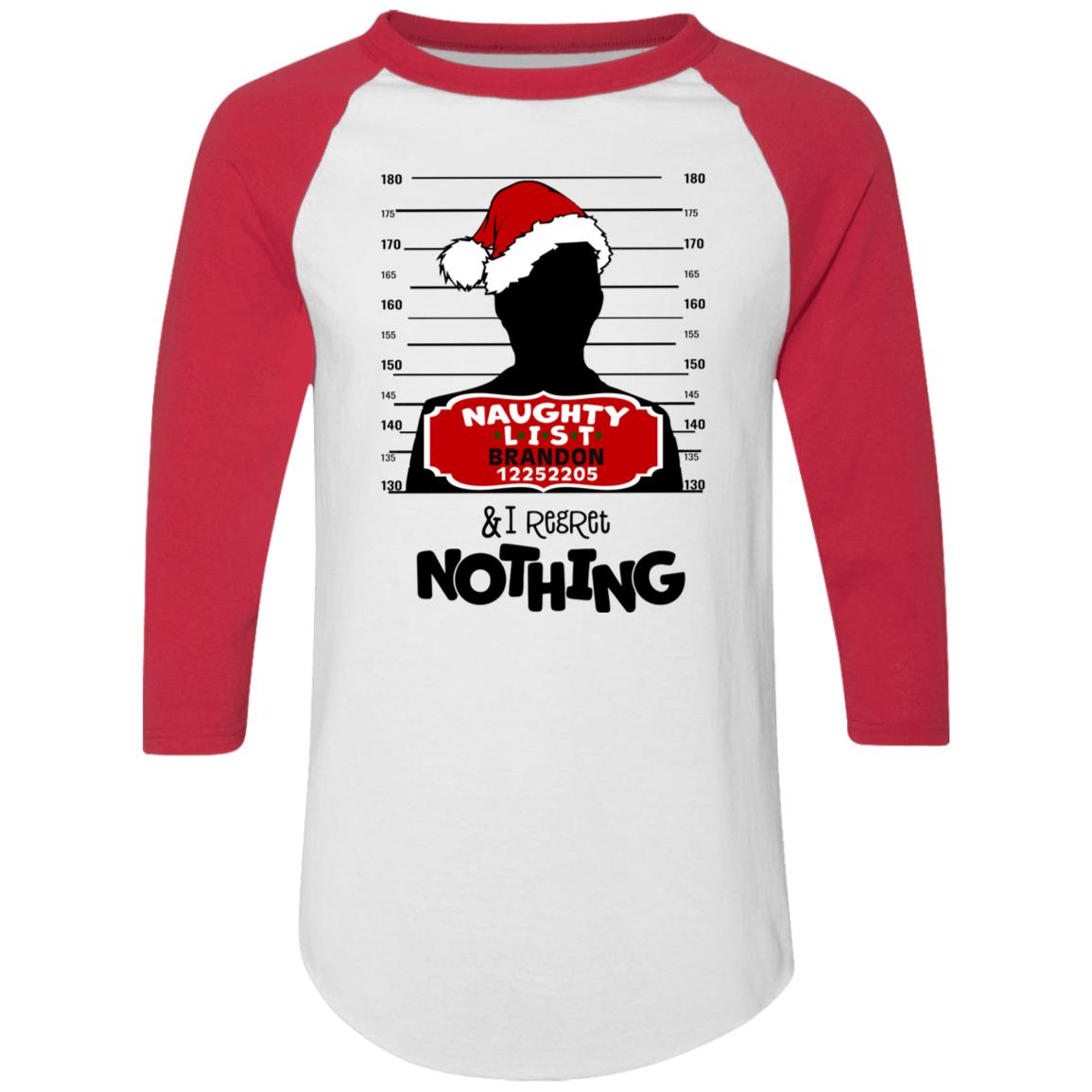 Men's Personalized Naughty List Mug Shot T-Shirt-TD Gift Solutions.com