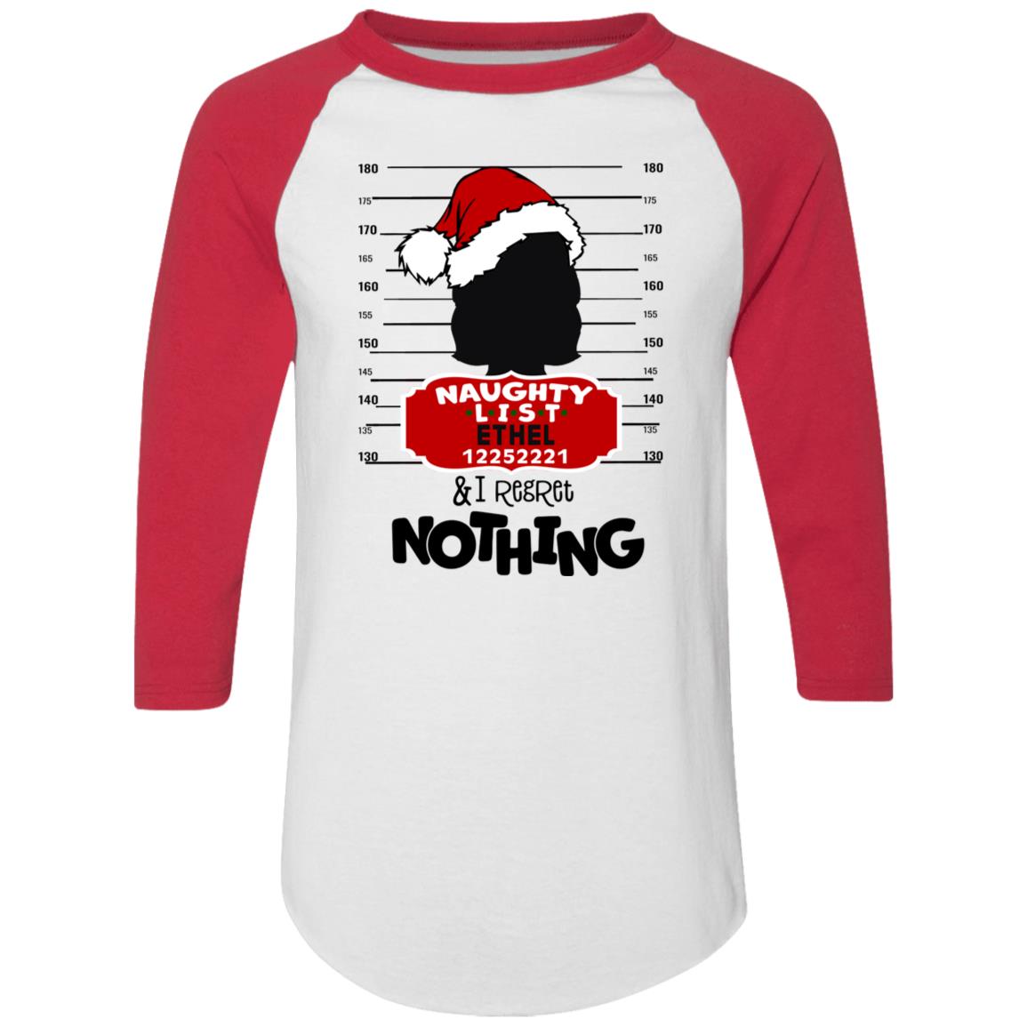 Ladies Personalized Naughty List Mug Shot T-Shirt-TD Gift Solutions.com