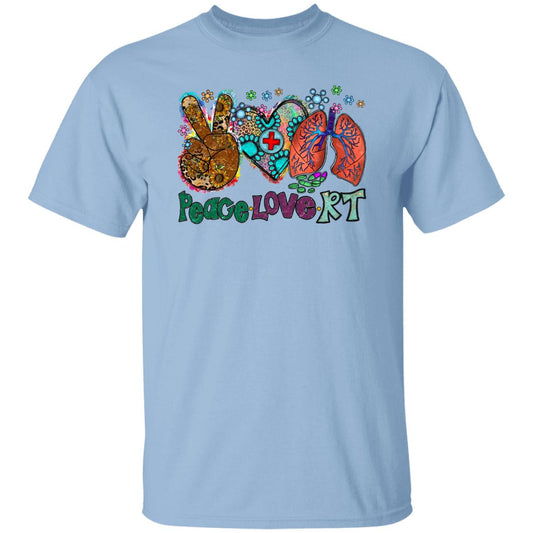 Gildan Unisex Peace Love Respiratory G500 T-Shirt-TD Gift Solutions.com