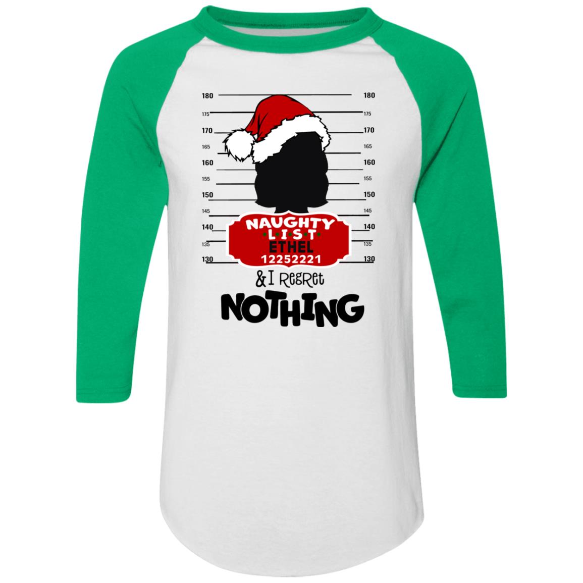 Ladies Personalized Naughty List Mug Shot T-Shirt-TD Gift Solutions.com