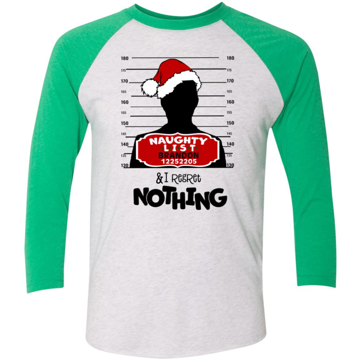 Men's Personalized Naughty List Mug Shot T-Shirt-TD Gift Solutions.com