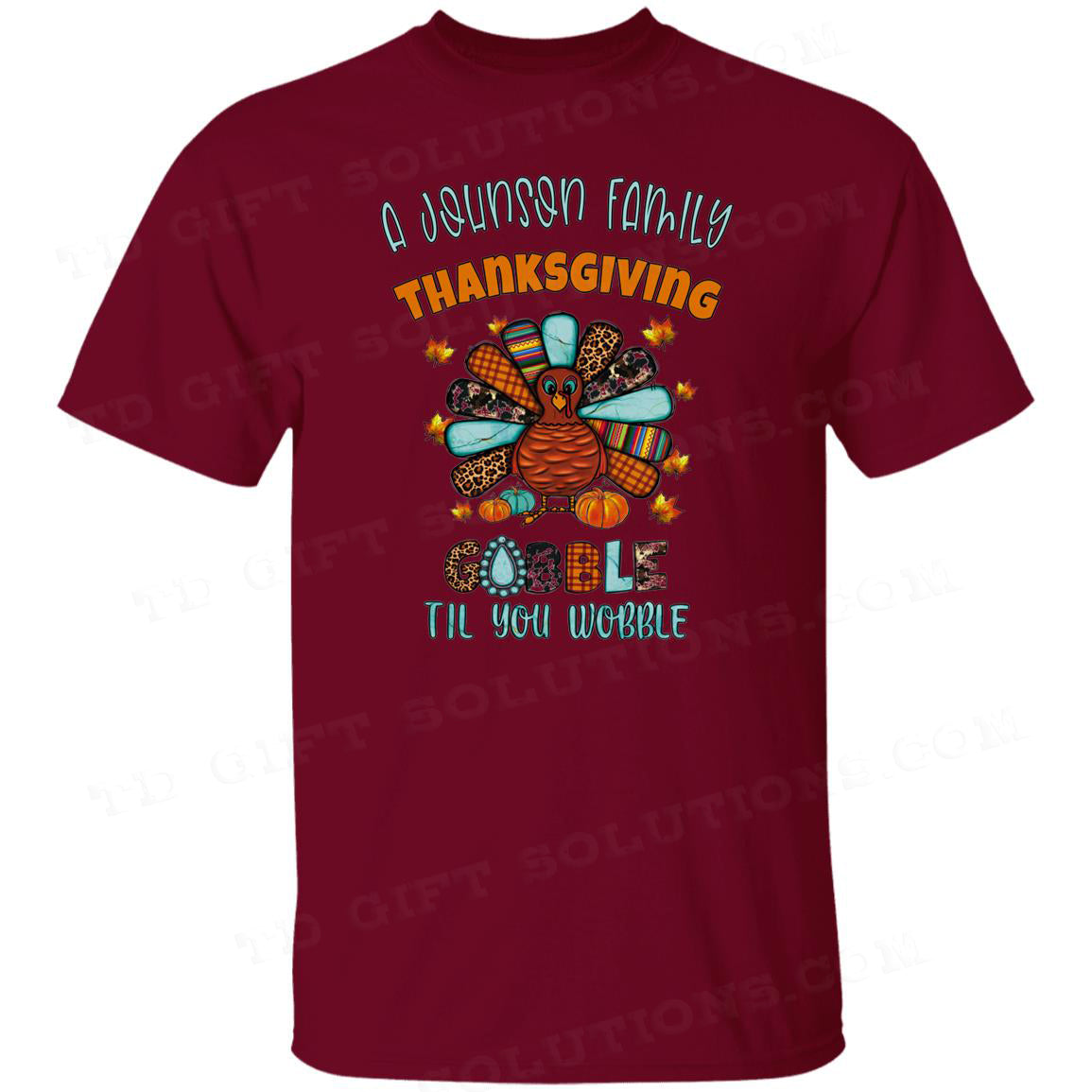 Personalized Matching Thanksgiving Family T-Shirts-TD Gift Solutions.com