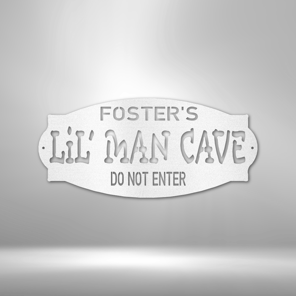 Gifts For Boys | Personalized Lil Man Cave - Steel Sign-TD Gift Solutions.com