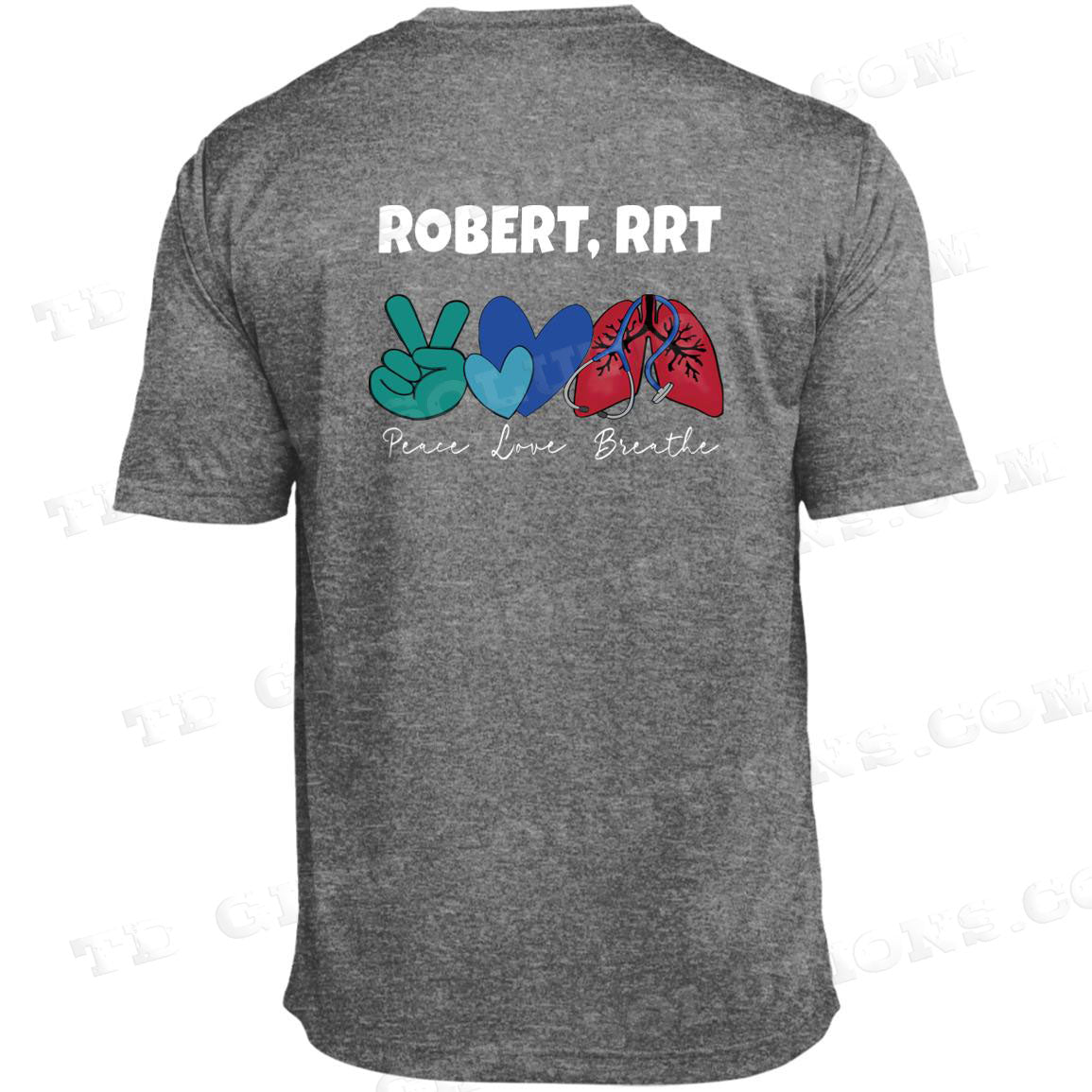 Personalized Respiratory Care Week Heather Performance Tee