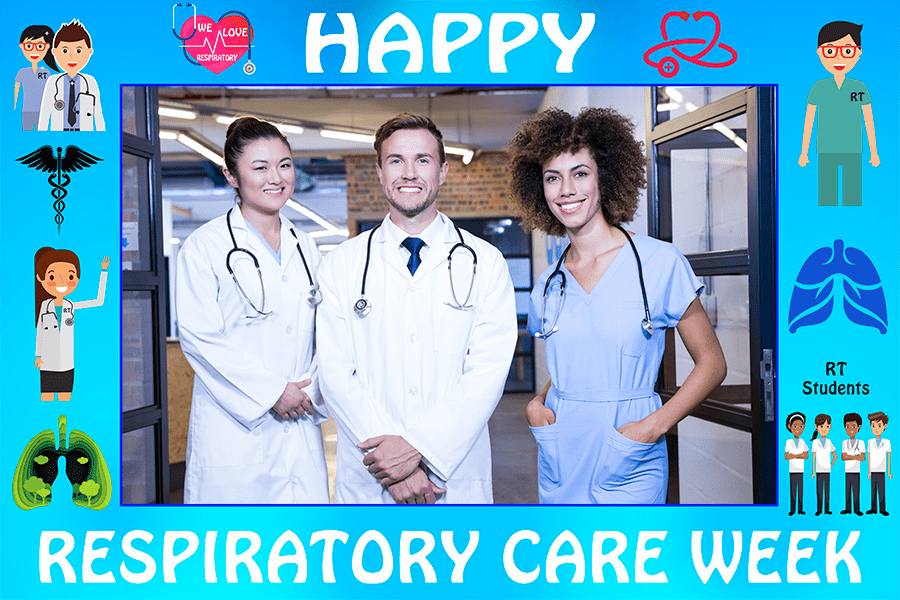 Respiratory Therapist | Respiratory Care Week Photo Frame With Selfie Props - Photo Booth Frame