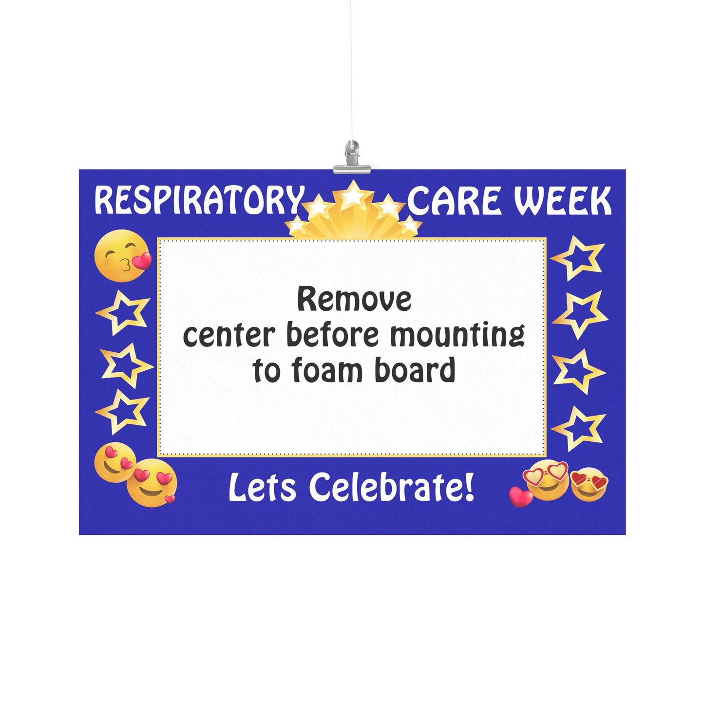 Respiratory Therapy Life | Respiratory Care Week Blue Emoji Theme Photo Prop-TD Gift Solutions.com