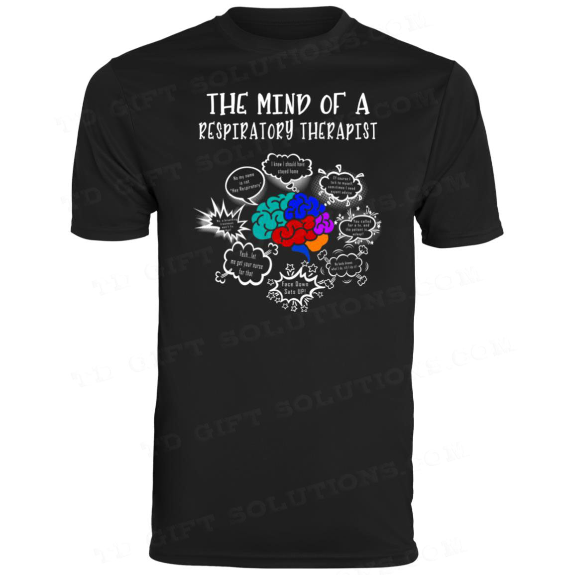 The Mind Of A Respiratory Therapist Moisture-Wicking T-Shirts-TD Gift Solutions.com