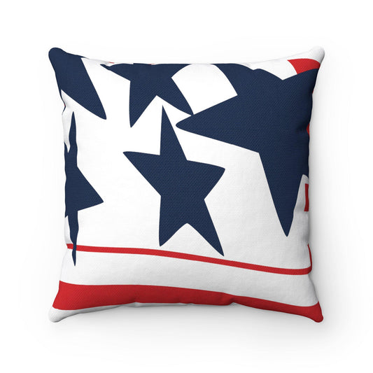 Stars and Stripes Spun Polyester Square Pillow - Home Decor