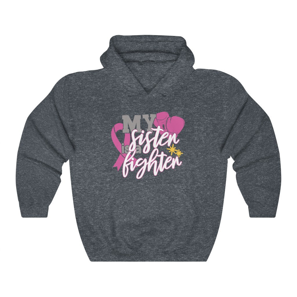 Cool Hoodies | My Sister's A Fighter Breast Cancer Women's Hoodie-Hoodie-TD Gift Solutions.com