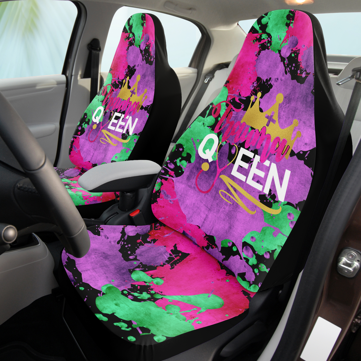 Nurse Car Seat Covers | Trauma Queen Paint Splat Nurse Car Seat Cover-Car Seat Cover - AOP-TD Gift Solutions.com