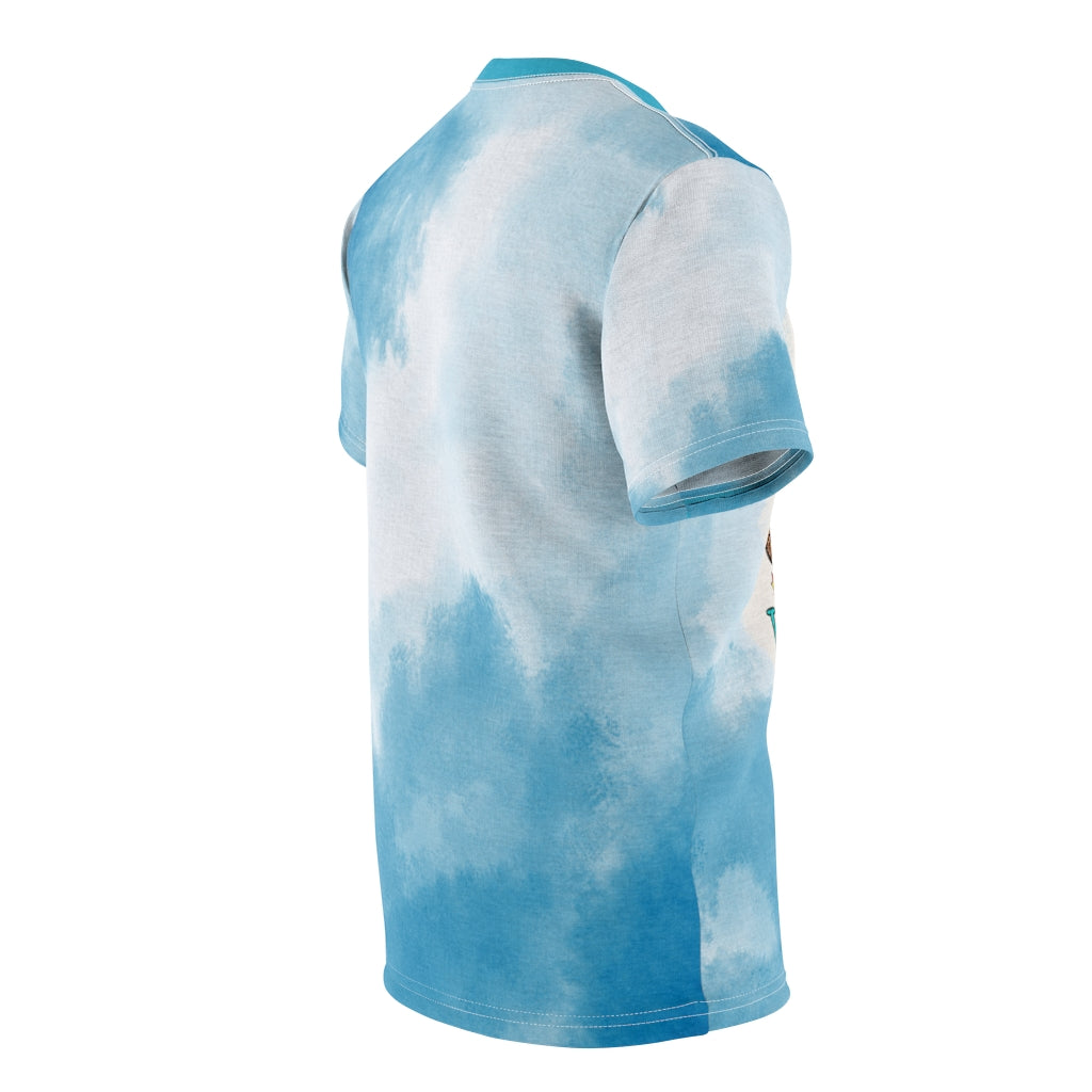 Thanksgiving Shirts Funny | Blue Tie Dye Look Gobble Till You Wobble AOP T-Shirt-TD Gift Solutions.com