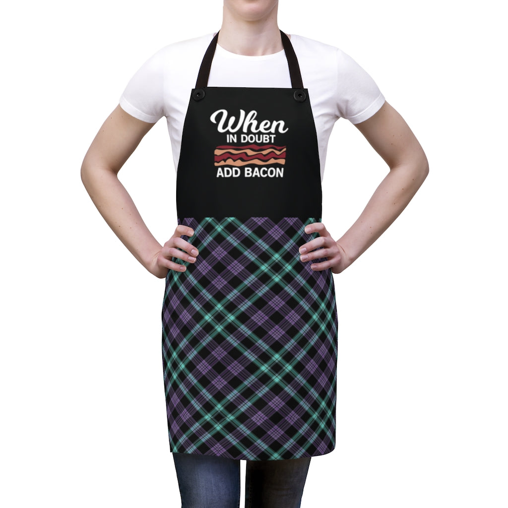 Funny Apron | Women's When In Doubt Add Bacon Apron-Aprons-TD Gift Solutions.com