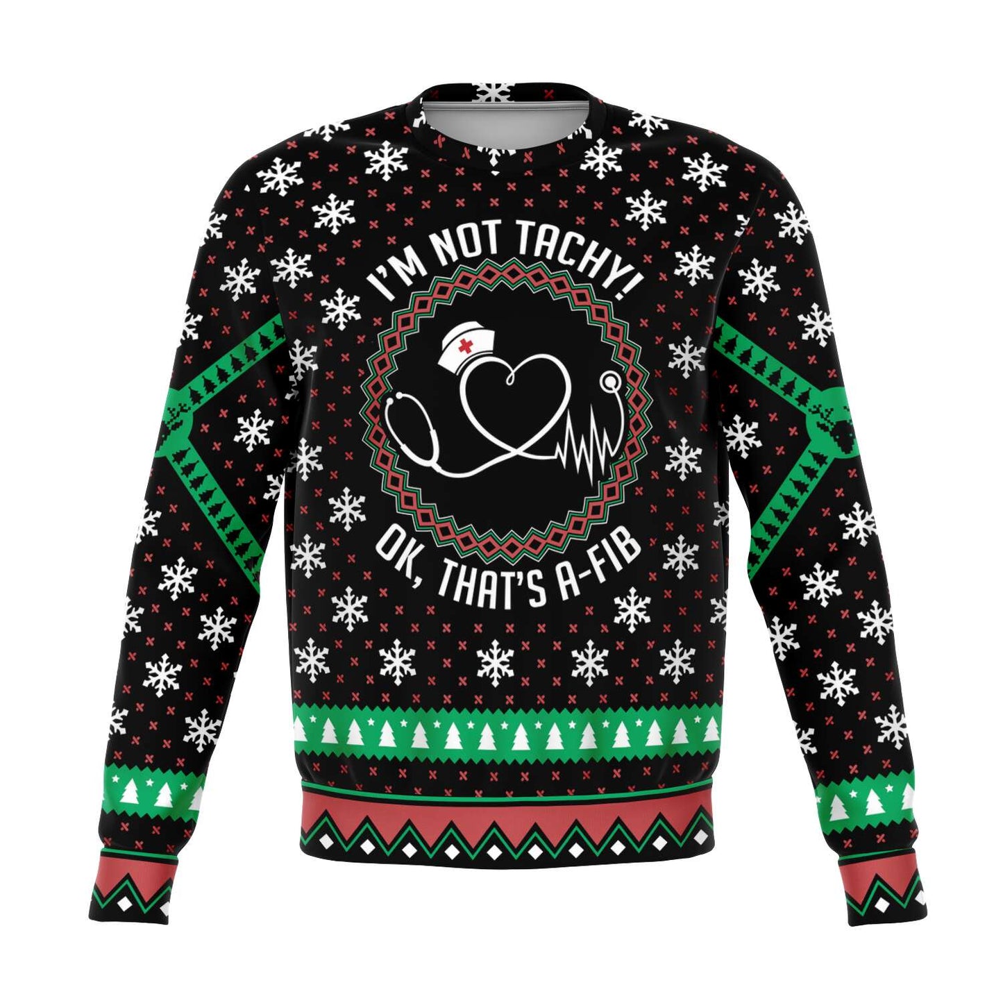 Ugly Christmas Sweatshirt | Nurse I'm Not Tacky Ugly Sweatshirt-TD Gift Solutions.com