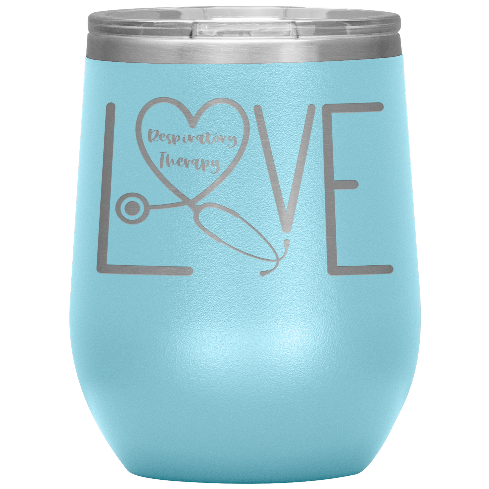 RT Swagger | Respiratory Therapy Love 12 oz Wine Tumbler-Wine Tumbler-TD Gift Solutions.com