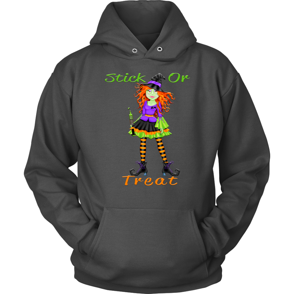 Witch Shirt | Nurse Stick or Treat Hoodie-T-shirt-TD Gift Solutions.com
