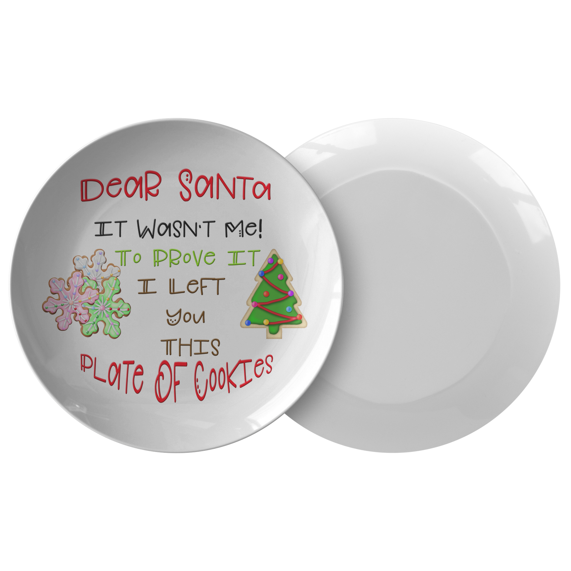 Cookies For Santa Plate | Dear Santa, It Wasn't Me | Santa's Naughty List - Dinnerware