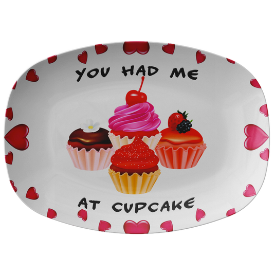 Valentines Day Decor | You Had Me At Cupcake Valentine Platter-Dinnerware-TD Gift Solutions.com