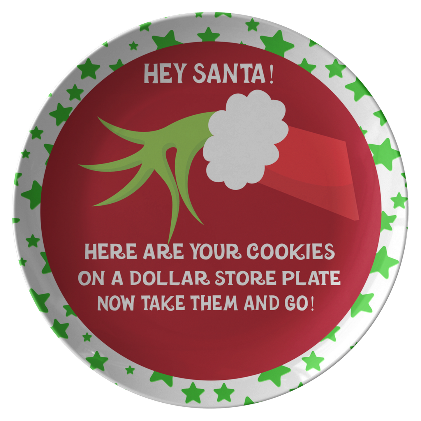 Cookies For Santa Plate | Ba Hum Bug | Grinchmas Lover Santa Cookie Plate - Dinnerware