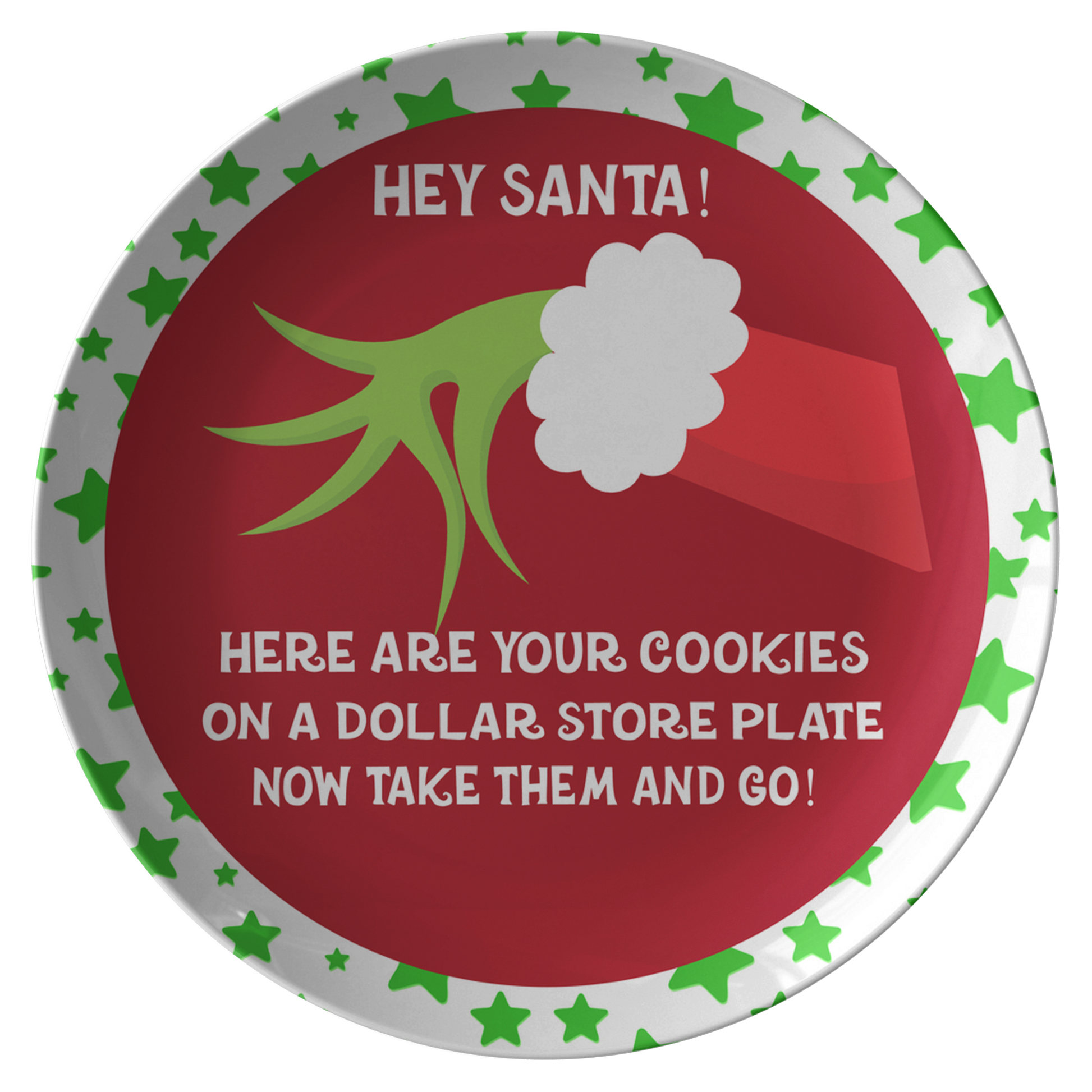 Cookies For Santa Plate | Ba Hum Bug | Grinchmas Lover Santa Cookie Plate - Dinnerware
