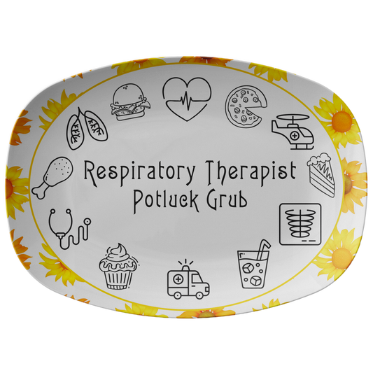 Sun Flower Serving Platter | Respiratory Therapy Serving Platter | Respiratory Therapy Potluck Grub - Dinnerware