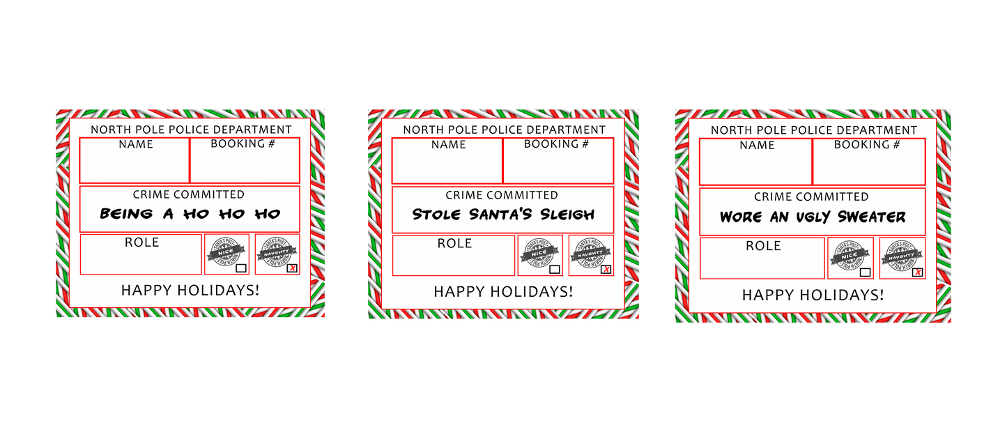 Santa's Naughty List Printable Sign | Naughty List | Christmas Party - Mug Shot Sign
