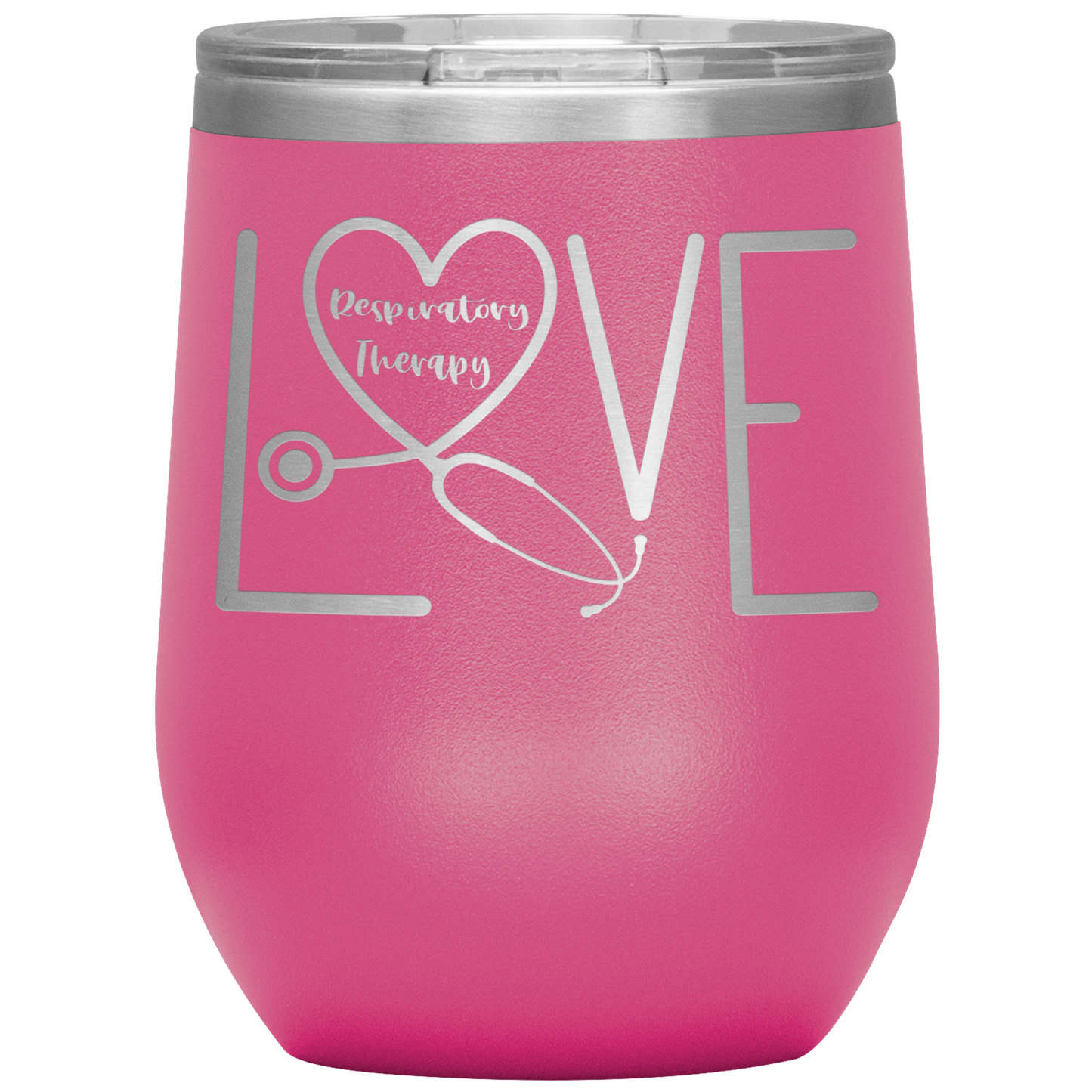 RT Swagger | Respiratory Therapy Love 12 oz Wine Tumbler-Wine Tumbler-TD Gift Solutions.com